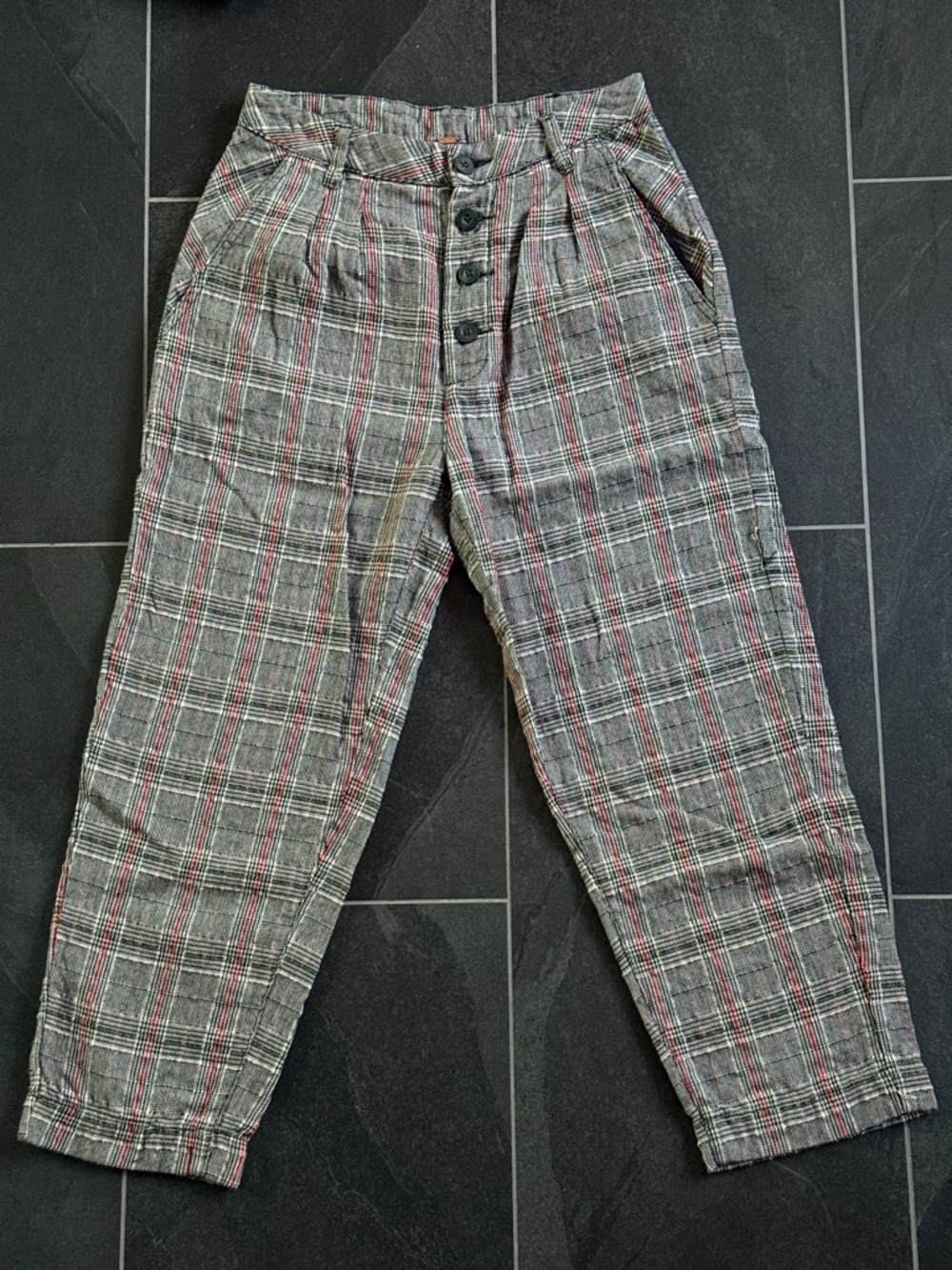 Free people plaid trouser pants